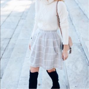 Paper Crown Lauren Conrad Windowpane Swing Skirt